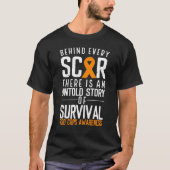 Orange Ribbon Hinter jedem Scar Survivor Rsd Crps  T-Shirt (Vorderseite)