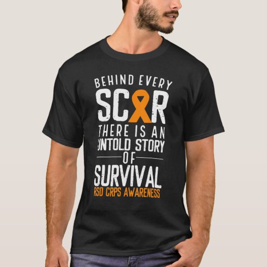 Orange Ribbon Hinter jedem Scar Survivor Rsd Crps  T-Shirt (Vorderseite)