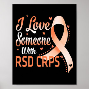 Orange Ribbon I Liebe Jemand mit Rsd Crps Awarene Poster