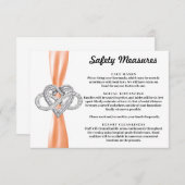 Orange Ribbon Infinity Heart Safety Measures Begleitkarte (Vorne/Hinten)