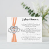 Orange Ribbon Infinity Heart Safety Measures Begleitkarte (Stehend Vorderseite)