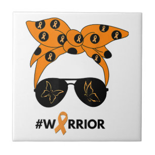 Orange Ribbon Krebs Krieger Bandana Unbrea Fliese