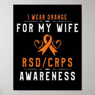 Orange Ribbon Krpsrsd Awareness For Ehefrau - Husb Poster
