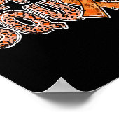 Orange Ribbon Leopard Print Support Squad CRPS 1 Poster (Ecke)