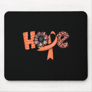 Orange Ribbon Leopard Sunflower Hope RSD CRPS Awar Mousepad