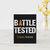 Orange Ribbon Leukämie Awareness Byttle getestet Karte (Gelbe Blume)