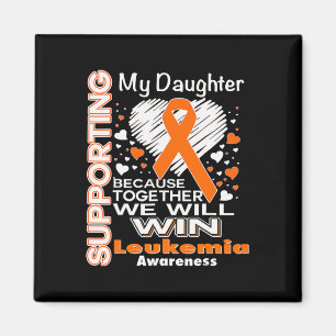 Orange Ribbon Leukämie Bewusstsein für mein Dau Magnet