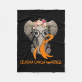 Orange Ribbon Leukämie Krebsbewusstsein Monat Fleecedecke (Vorderseite)