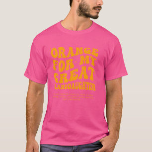 Orange Ribbon Leukemia Aufklärungsmonat Große Groß T-Shirt