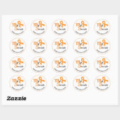 Orange Ribbon MS Typografie Sticker (Blatt)