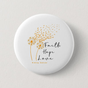 Orange Ribbon Resist The Storm Nieren Krebs Aware Button