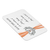 Orange Ribbon Silver Swans speichern das Datumsfen Magnet (Rechte Seite)