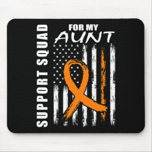 Orange Ribbon Tante Leukemia Bekanntheit USA Flagg Mousepad