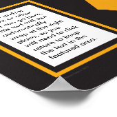 Orange Ribbon Thermometer Poster (Ecke)