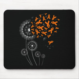 Orange Ribbon und Dandelion Leukämie Bewusstsein M Mousepad