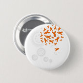 Orange Ribbon und Leuchte Leukämie Bewusstsein Mon Button (Vorne & Hinten)