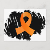 Orange Ribbon with Scribble Postkarte (Vorderseite)