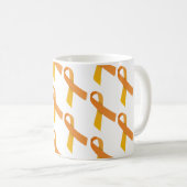 Orange Ribbons Tiled Pattern Kaffeetasse (VorderseiteRechts)