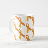Orange Ribbons Tiled Pattern Kaffeetasse (Vorderseite Links)