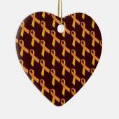 Orange Ribbons Tiled Pattern Keramik Ornament (Rechts)