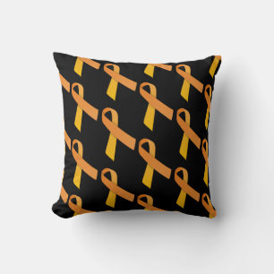 Orange Ribbons Tiled Pattern Kissen