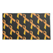 Orange Ribbons Tiled Pattern Kissenbezug (Rückseite)