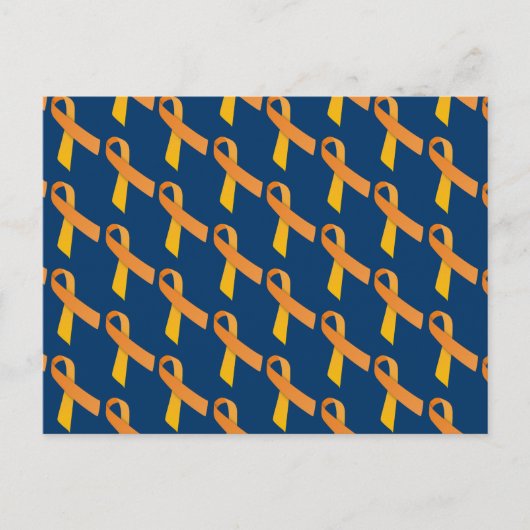 Orange Ribbons Tiled Pattern Postkarte (Vorderseite)