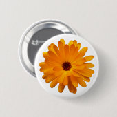Orange Ringelblume Button (Vorne & Hinten)
