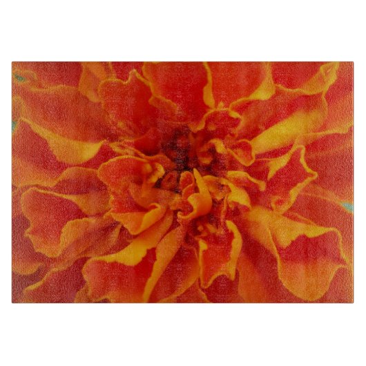 Orange Ringelblume Schneidebrett (Vorderseite)