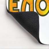 Orange Ripple Ich bin genug Typograph Digital Desi Mousepad (Ecke)