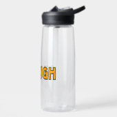 Orange Ripple Ich bin genug Typograph Digital Desi Trinkflasche (Links)