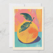 Orange Risograph Einladung (Vorderseite)