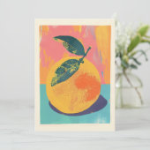 Orange Risograph Einladung (Stehend Vorderseite)