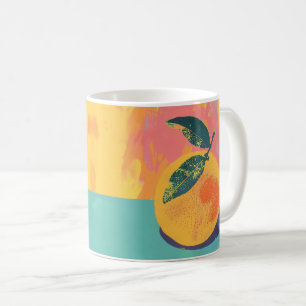 Orange Risograph Kaffeetasse