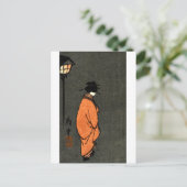 Orange Robed Geisha Postkarte (Stehend Vorderseite)