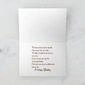 Orange Robot Birthday Karte (Innenseite)