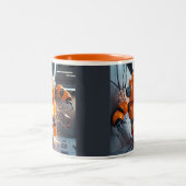 Orange Robot Buddy Tasse - Futuristischer Trinkbeh (Mittel)