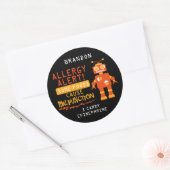 Orange Robot Food Allergy Alert Stickers (Umschlag)