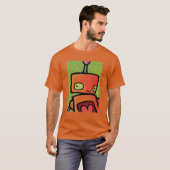 Orange Roboter, der Sie betrachtet T-Shirt (Vorne ganz)