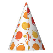 Orange Rock Dots Party Hat Partyhütchen (Rückseite)