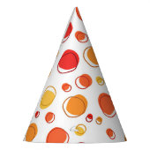 Orange Rock Dots Party Hat Partyhütchen (Links)
