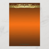 Orange Rolle Hochzeits-Menü Großherzogin- Menükarte (Rückseite)