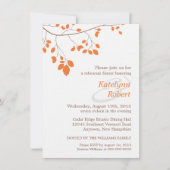 Orange Romance Probe Dinner Einladung (Vorderseite)