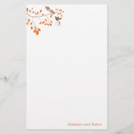 Orange Romance Wedding Stationery Briefpapier
