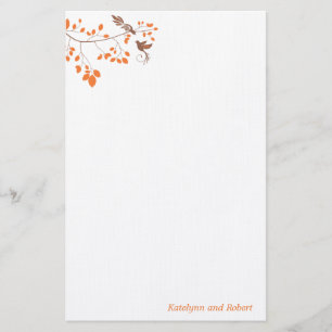 Orange Romance Wedding Stationery Briefpapier