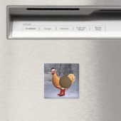 Orange Rooster Santa Claus Magnet (In Situ (Geschirrspüler))