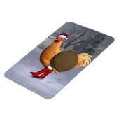 Orange Rooster Santa Claus Magnet (Linke Seite)