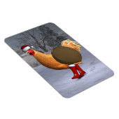 Orange Rooster Santa Claus Magnet (Rechte Seite)