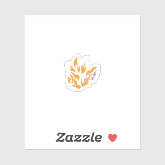 orange, rosa Abbildung, kundenspezifisch geschnitt Aufkleber (Blatt)