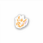 orange, rosa Abbildung, kundenspezifisch geschnitt Aufkleber (Vorderseite)